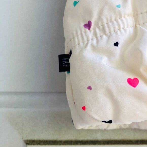 ❄️ [KID 2T] Baby GAP Puffer White Heart Vest COLDCONTROL Sleeveless Jacket Girl - Picture 4 of 7